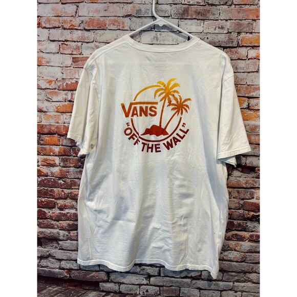 Van's slim fit white Mini Dual Palm t-shirt men's size XX-Large - Picture 2 of 4